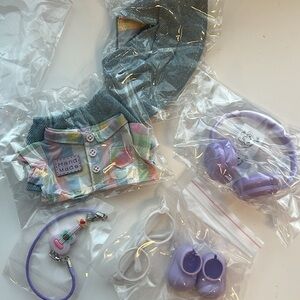 Labubu outfit new glasses headphones boots guitar